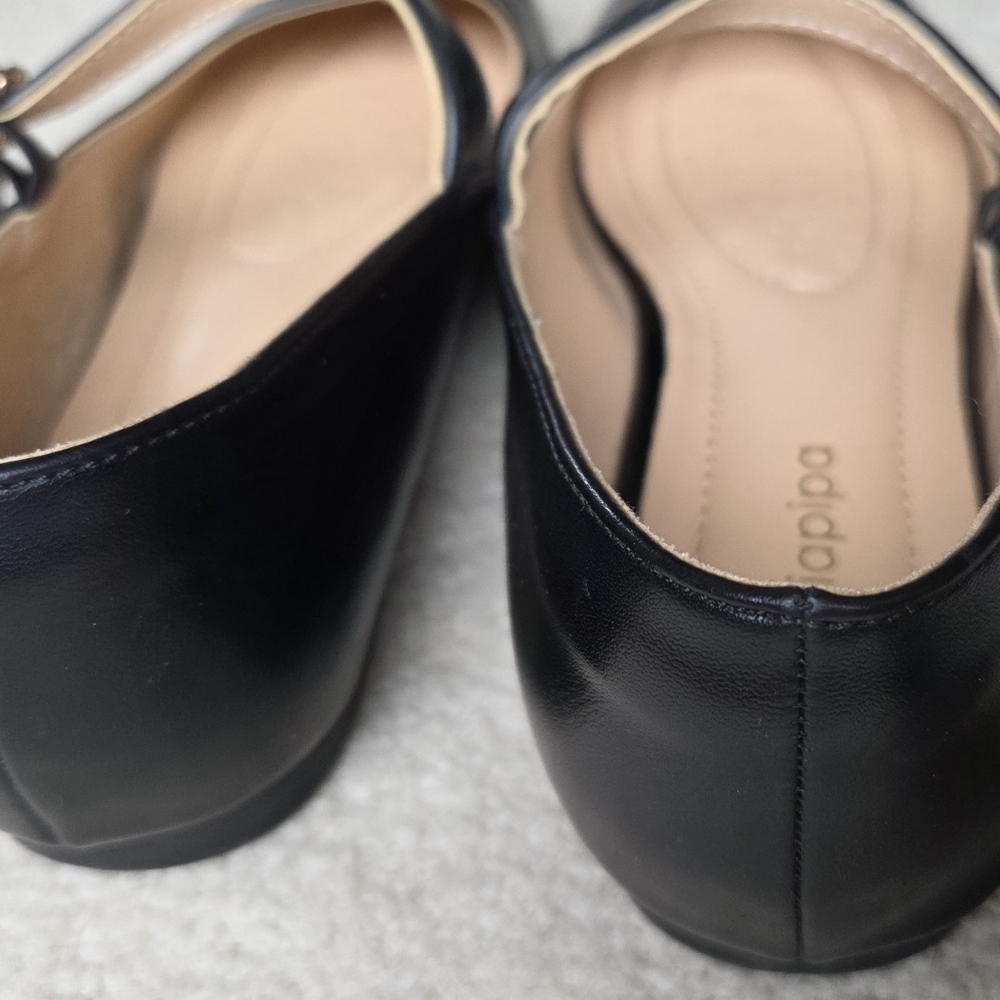 Viapipa Black Mary Jane Flat Shoes Size 8 - Picture 5 of 8